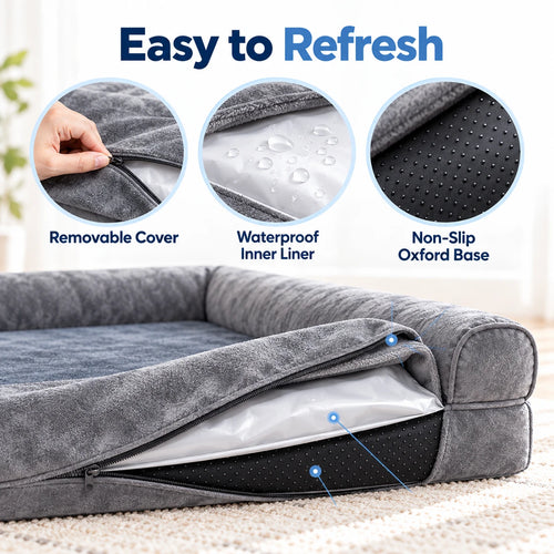 Pawxify CloudRest Orthopedic Bolster Dog Bed