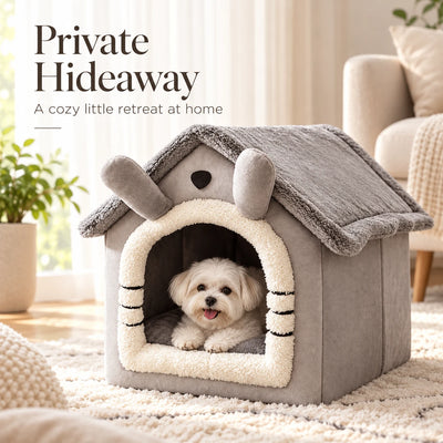 Pawxify Cozy Den Indoor Pet House – Washable Dog & Cat Bed