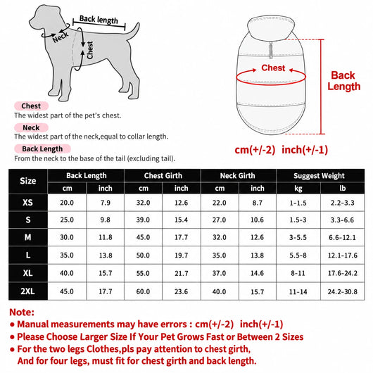Pawxify DuoWarm Reversible Winter Dog Coat