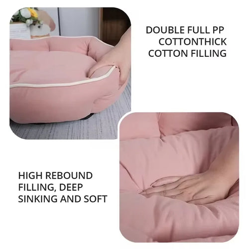 Pawxify CozyHaven Cushioned Bolster Dog Bed