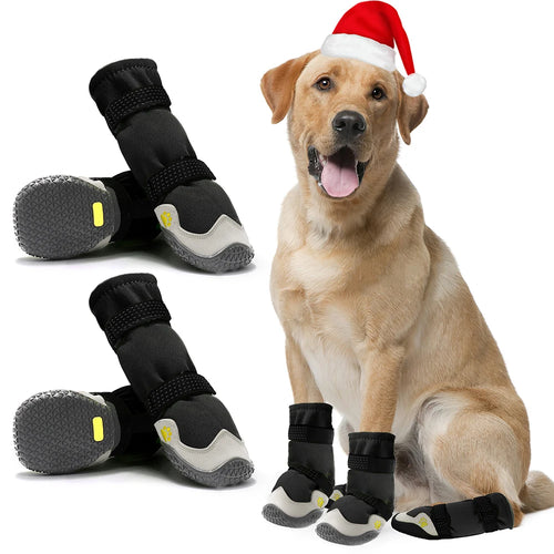 Pawxify TrailGrip Reflective Dog Boots – Set of 4