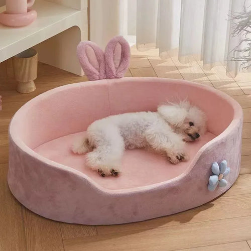 Pawxify BunnyNest Plush Bolster Pet Bed