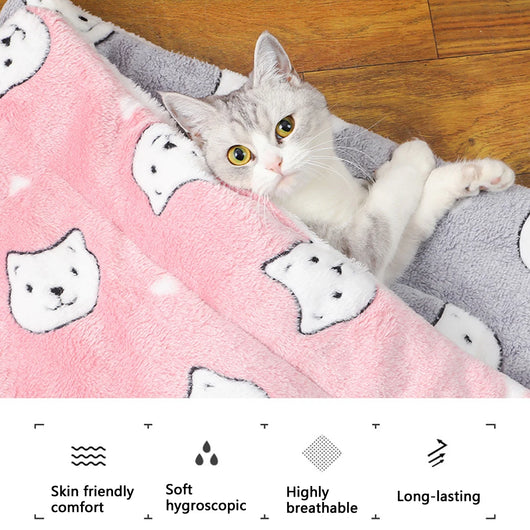 Pawxify CozyFlip Reversible Plush Pet Mat