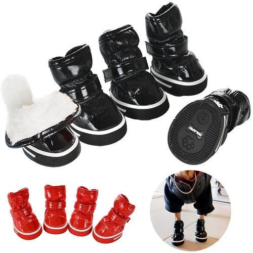Pawxify SnowStep Fleece-Lined Winter Dog Boots