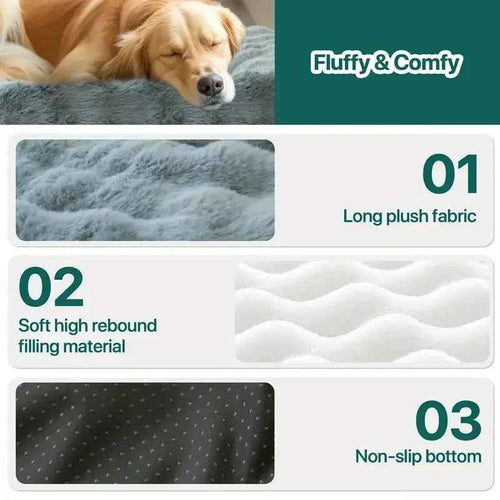 Pawxify CloudNest Faux Rabbit Fur Sofa Bed