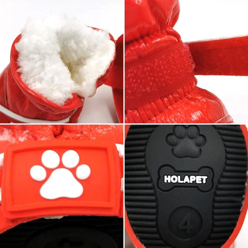 Pawxify SnowStep Fleece-Lined Winter Dog Boots