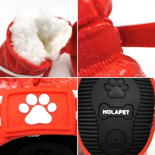 Pawxify SnowStep Fleece-Lined Winter Dog Boots