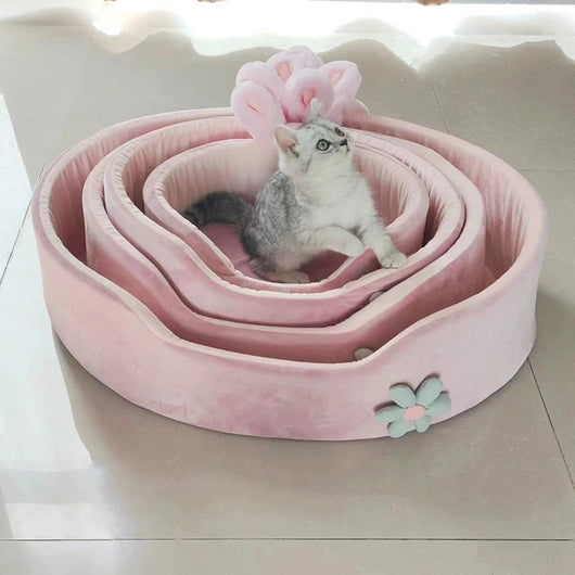 Pawxify BunnyNest Plush Bolster Pet Bed
