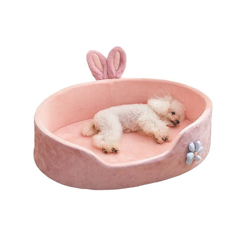 Pawxify BunnyNest Plush Bolster Pet Bed