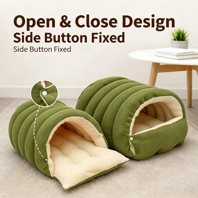 Pawxify CozyNest – Warm & Washable Cat Cave Bed