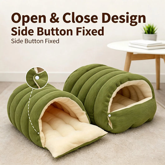 Pawxify CozyNest – Warm & Washable Cat Cave Bed
