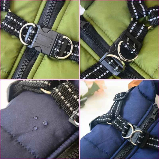 Pawxify ShieldWalk Winter Dog Coat with Built-In Harness