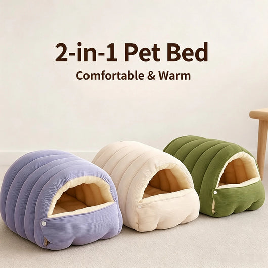 Pawxify CozyNest – Warm & Washable Cat Cave Bed