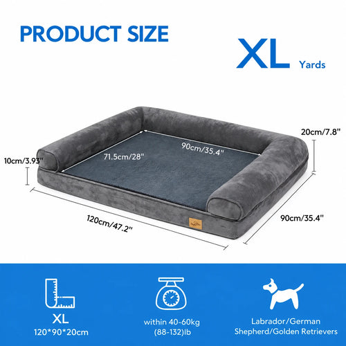 Pawxify CloudRest Orthopedic Bolster Dog Bed