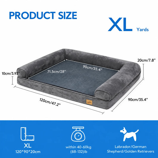 Pawxify CloudRest Orthopedic Bolster Dog Bed