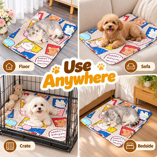 Pawxify Washable Pet Mat – Soft Cotton & Waterproof Backing