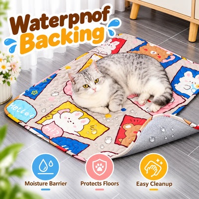 Pawxify Washable Pet Mat – Soft Cotton & Waterproof Backing