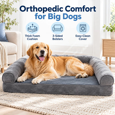 Pawxify CloudRest Orthopedic Bolster Dog Bed