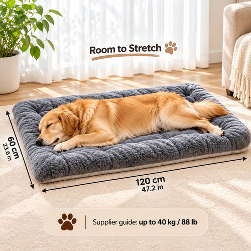 Pawxify Stretch & Rest Plush Bolster Dog Bed