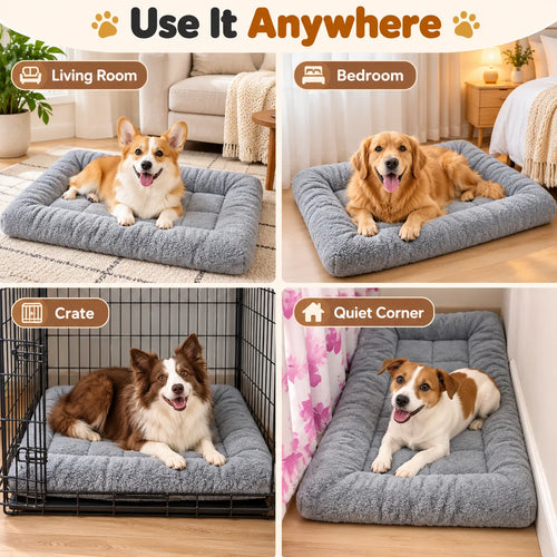 Pawxify Stretch & Rest Plush Bolster Dog Bed