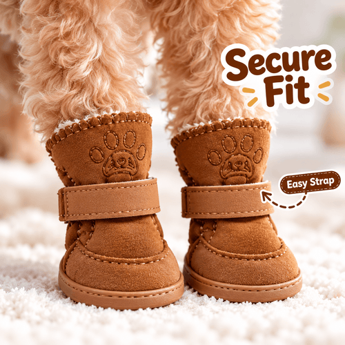 Pawxify WarmStep Plush Winter Dog Boots – Set of 4
